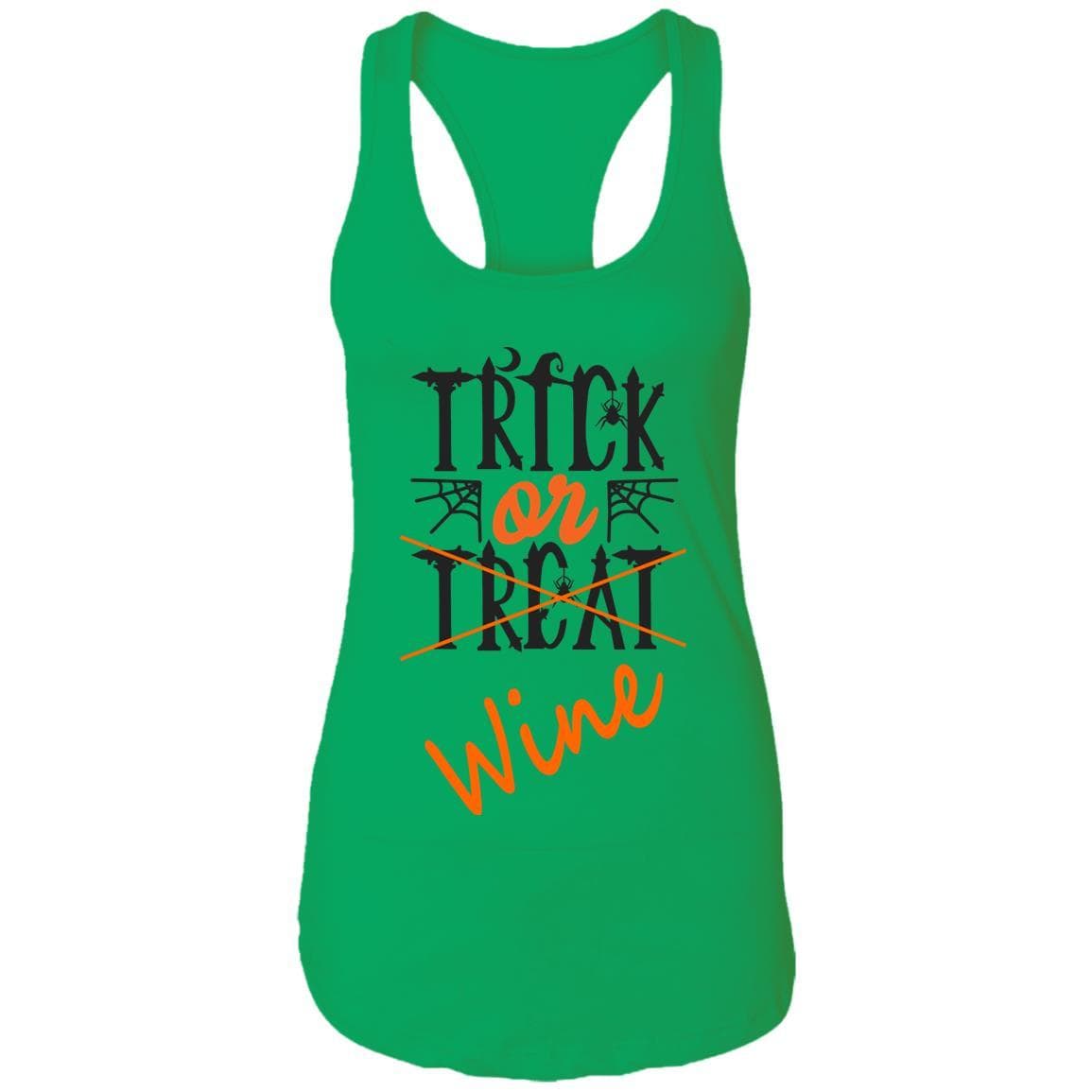Tank Top Kelly Green / X-Small WineyBitches.Co "Trick Or Wine" Halloween Ladies Ideal Racerback Tank WineyBitchesCo