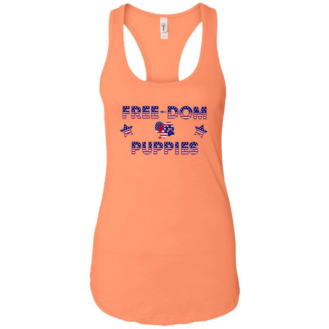 Tank Top Light Orange / X-Small WineyBitches.Co Free-Dom Puppies Ladies Ideal Racerback Tank WineyBitchesCo