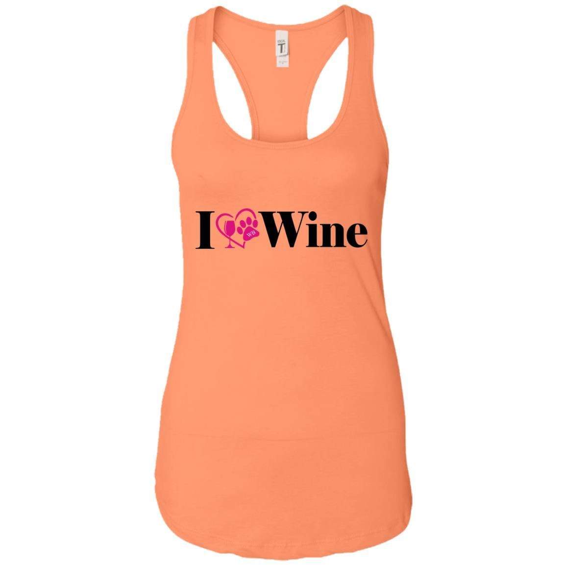 Tank Top Light Orange / X-Small WineyBitches.Co "I Love Wine" Next Level Ladies Ideal Racerback Tank WineyBitchesCo