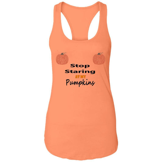 Tank Top Light Orange / X-Small WineyBitches.Co "Stop Staring At My Pumpkins" Ladies Ideal Racerback Tank WineyBitchesCo