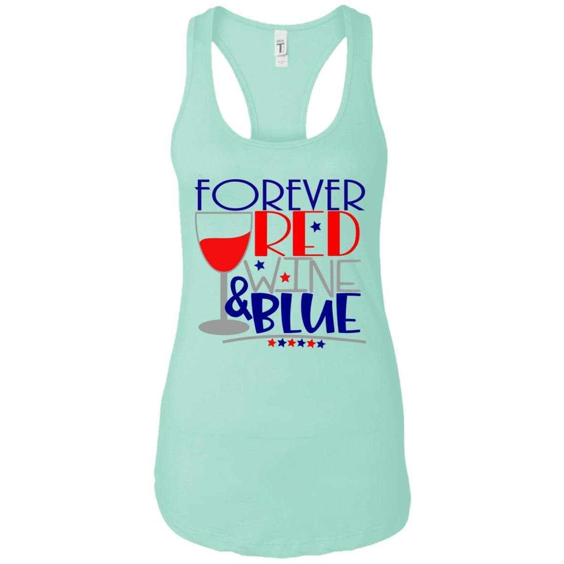Tank Top Mint / X-Small WineyBitches.Co Forever Red Wine & Blue Ladies Ideal Racerback Tank WineyBitchesCo