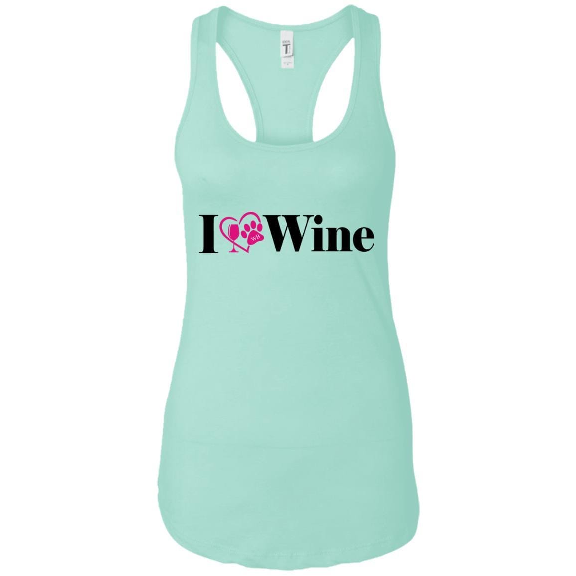 Tank Top Mint / X-Small WineyBitches.Co "I Love Wine" Next Level Ladies Ideal Racerback Tank WineyBitchesCo