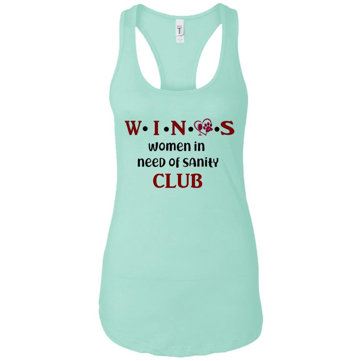 Tank Top Mint / X-Small WineyBitches.Co WINOS Club Ladies Ideal Racerback Tank Top (Burg Lettering) WineyBitchesCo