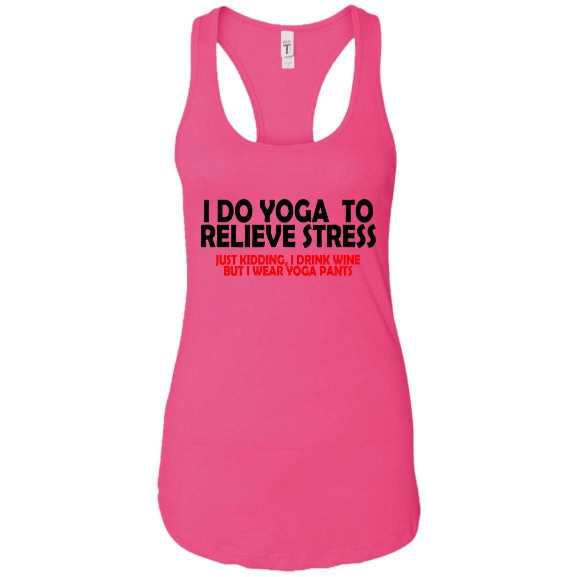 Tank Top Raspberry / X-Small Wine and Yoga Pants Next Level Ladies Ideal Racerback Tank WineyBitchesCo