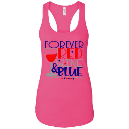 Tank Top Raspberry / X-Small WineyBitches.Co Forever Red Wine & Blue Ladies Ideal Racerback Tank WineyBitchesCo
