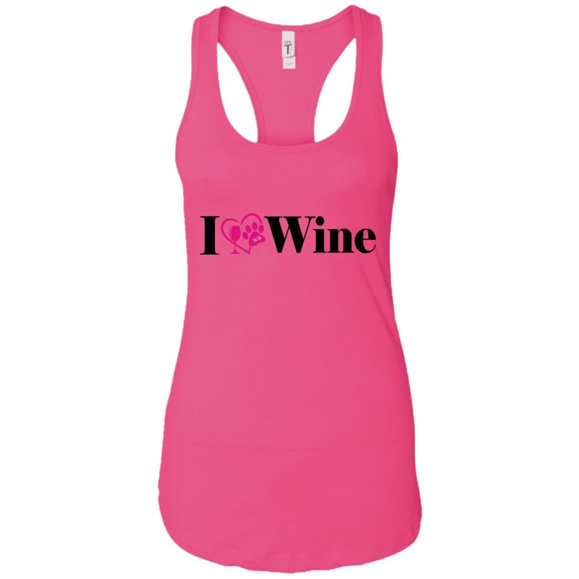Tank Top Raspberry / X-Small WineyBitches.Co "I Love Wine" Next Level Ladies Ideal Racerback Tank WineyBitchesCo
