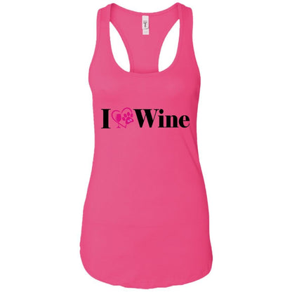 Tank Top Raspberry / X-Small WineyBitches.Co "I Love Wine" Next Level Ladies Ideal Racerback Tank WineyBitchesCo