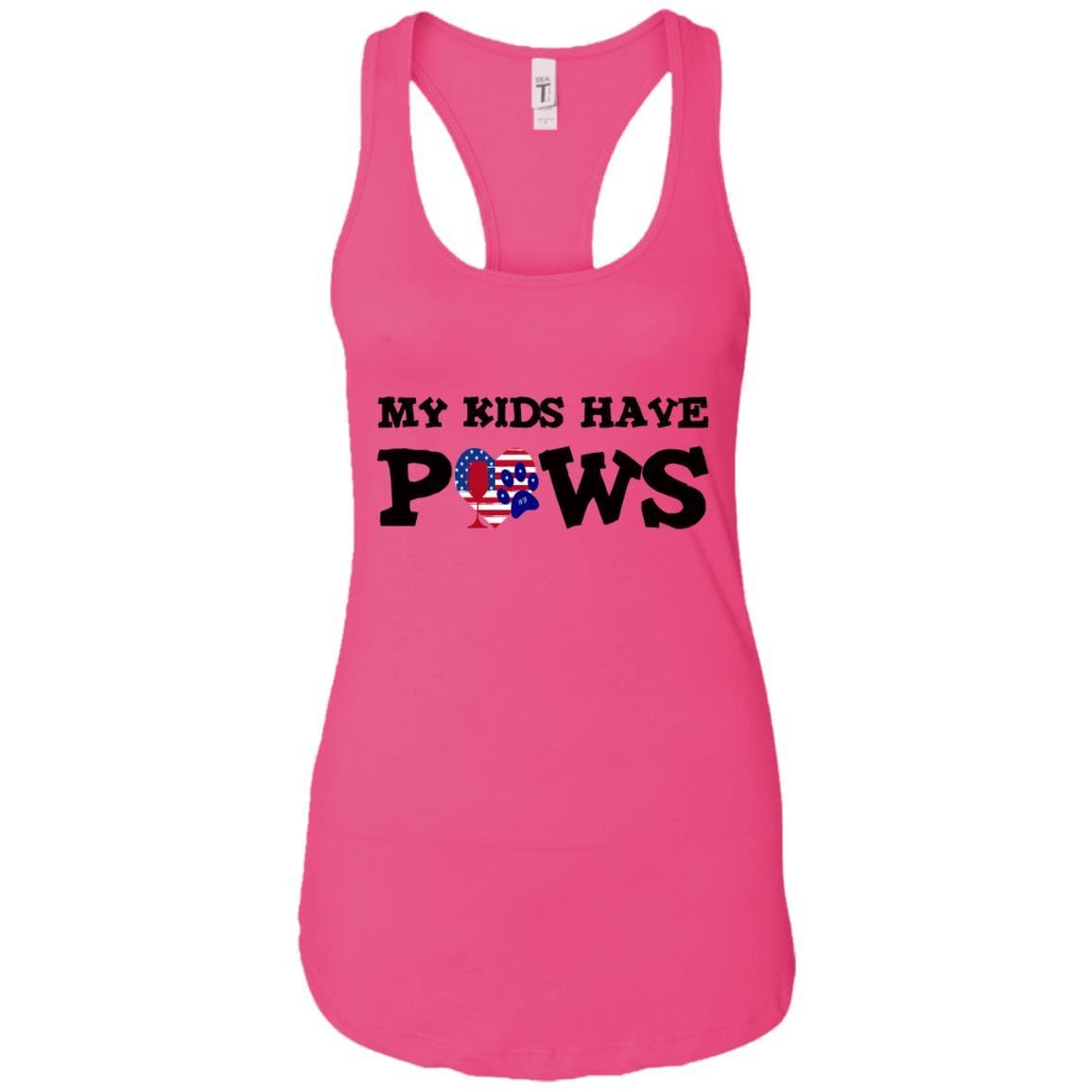 Tank Top Raspberry / X-Small WineyBitches.Co My Kids Have Paws Ladies Ideal Racerback Tank WineyBitchesCo