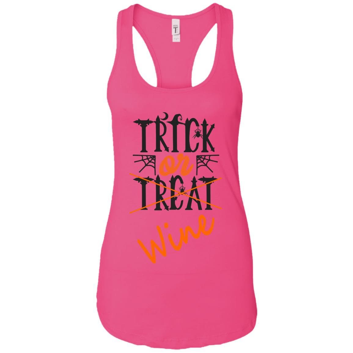 Tank Top Raspberry / X-Small WineyBitches.Co "Trick Or Wine" Halloween Ladies Ideal Racerback Tank WineyBitchesCo