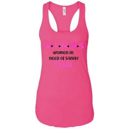 Tank Top Raspberry / X-Small WineyBitches.Co WINOS Club Ladies Ideal Racerback Tank Top (Pink Lettering) WineyBitchesCo