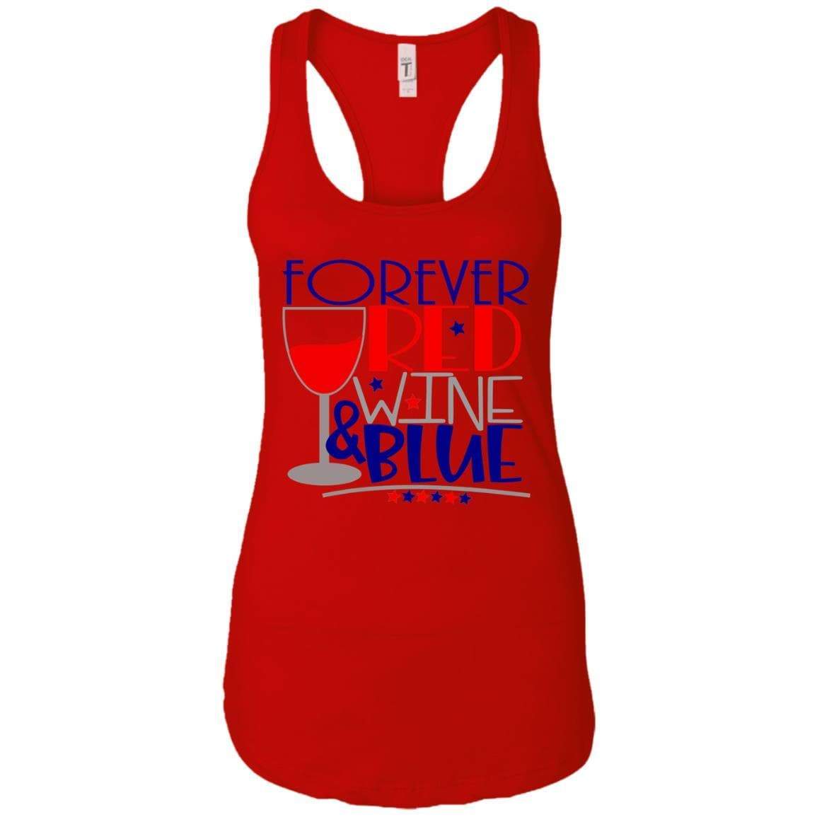 Tank Top Red / X-Small WineyBitches.Co Forever Red Wine & Blue Ladies Ideal Racerback Tank WineyBitchesCo
