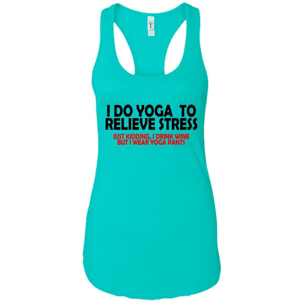 Tank Top Tahiti Blue / X-Small Wine and Yoga Pants Next Level Ladies Ideal Racerback Tank WineyBitchesCo