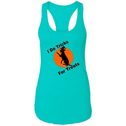 Tank Top Tahiti Blue / X-Small WineyBitches.Co "I Do Tricks For Treats" Dog-Ladies Ideal Racerback Tank WineyBitchesCo