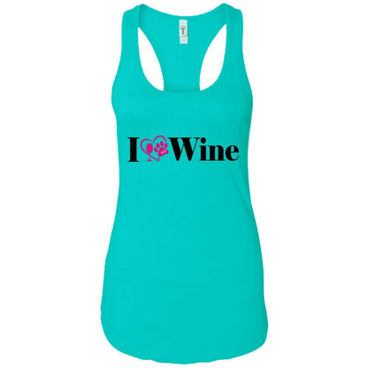 Tank Top Tahiti Blue / X-Small WineyBitches.Co "I Love Wine" Next Level Ladies Ideal Racerback Tank WineyBitchesCo