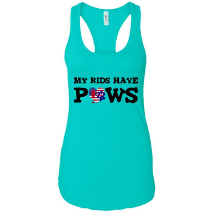 Tank Top Tahiti Blue / X-Small WineyBitches.Co My Kids Have Paws Ladies Ideal Racerback Tank WineyBitchesCo