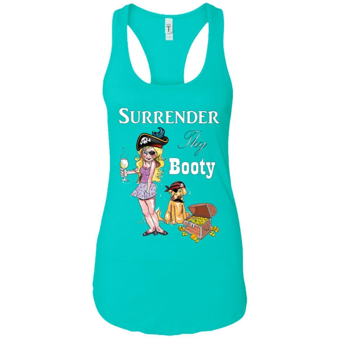 Tank Top Tahiti Blue / X-Small WineyBitches.Co Surrender Thy Booty Ladies Ideal Racerback Tank WineyBitchesCo