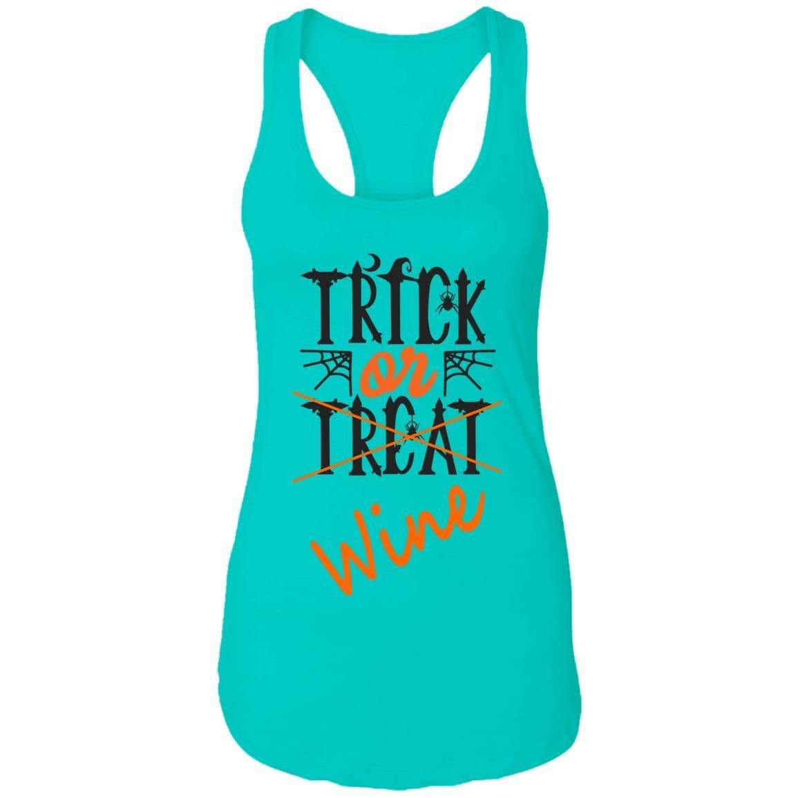 Tank Top Tahiti Blue / X-Small WineyBitches.Co "Trick Or Wine" Halloween Ladies Ideal Racerback Tank WineyBitchesCo