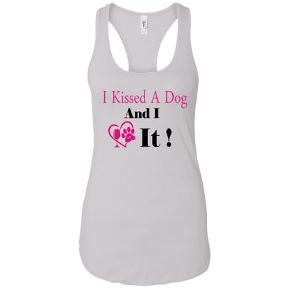 Tank Top White / X-Small WineyBitches.co "I Kissed A Dog And I Loved It:" Ladies Ideal Racerback Tank WineyBitchesCo