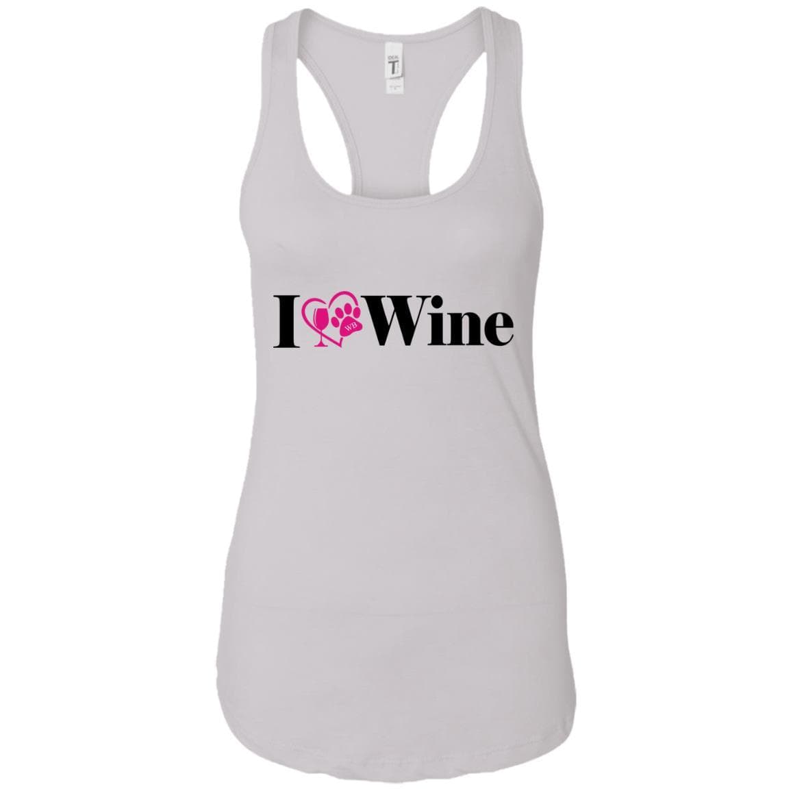Tank Top White / X-Small WineyBitches.Co "I Love Wine" Next Level Ladies Ideal Racerback Tank WineyBitchesCo