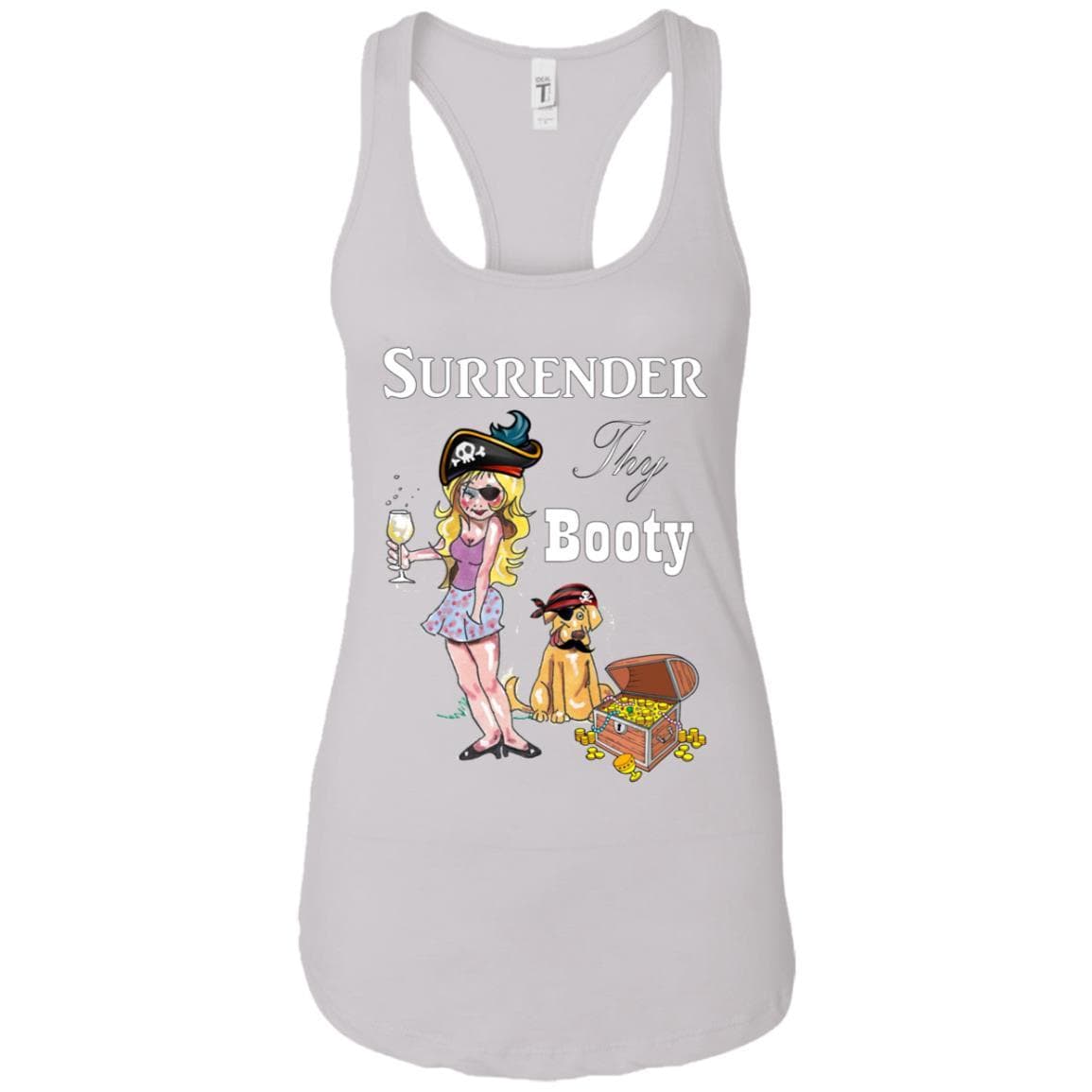 Tank Top White / X-Small WineyBitches.Co Surrender Thy Booty Ladies Ideal Racerback Tank WineyBitchesCo