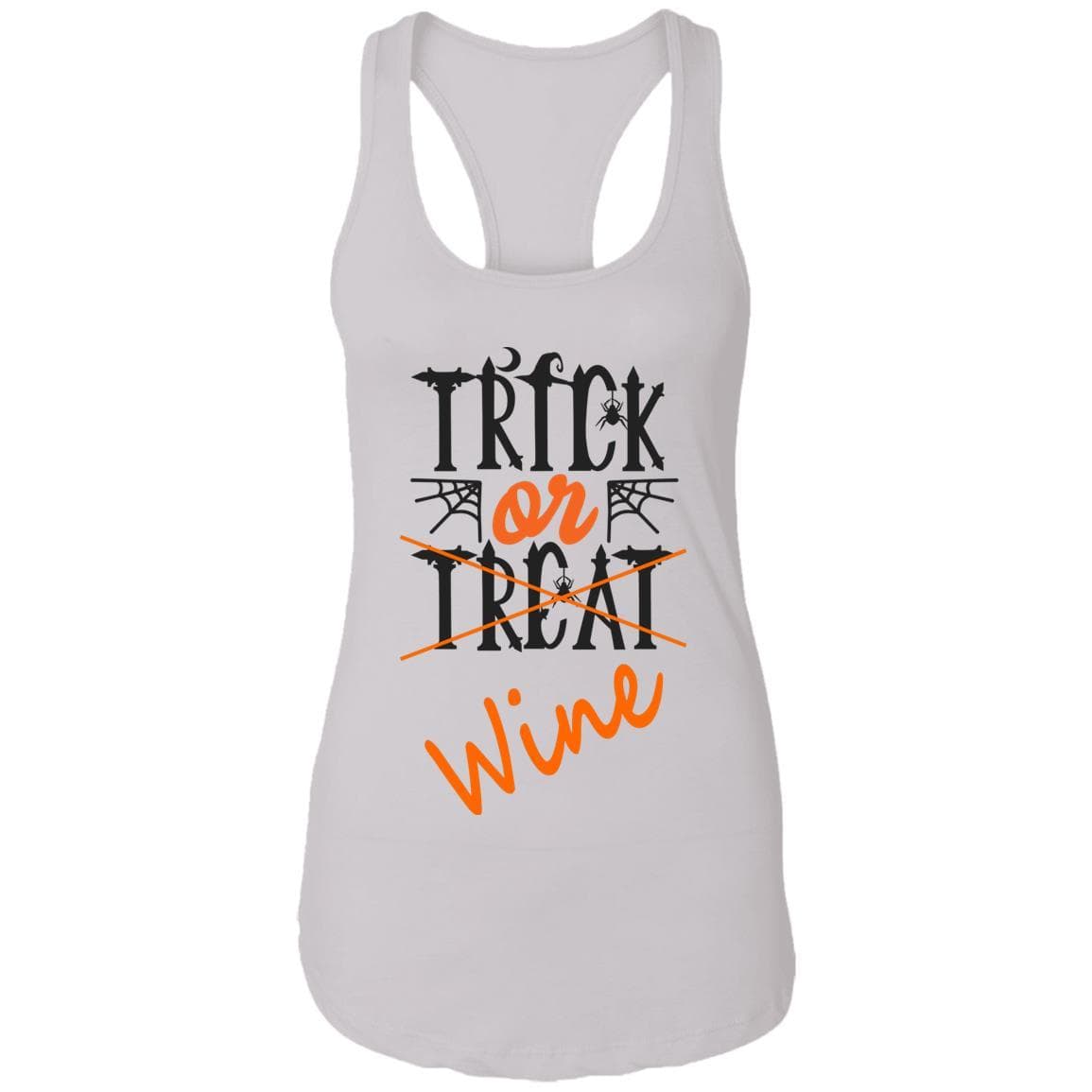 Tank Top White / X-Small WineyBitches.Co "Trick Or Wine" Halloween Ladies Ideal Racerback Tank WineyBitchesCo